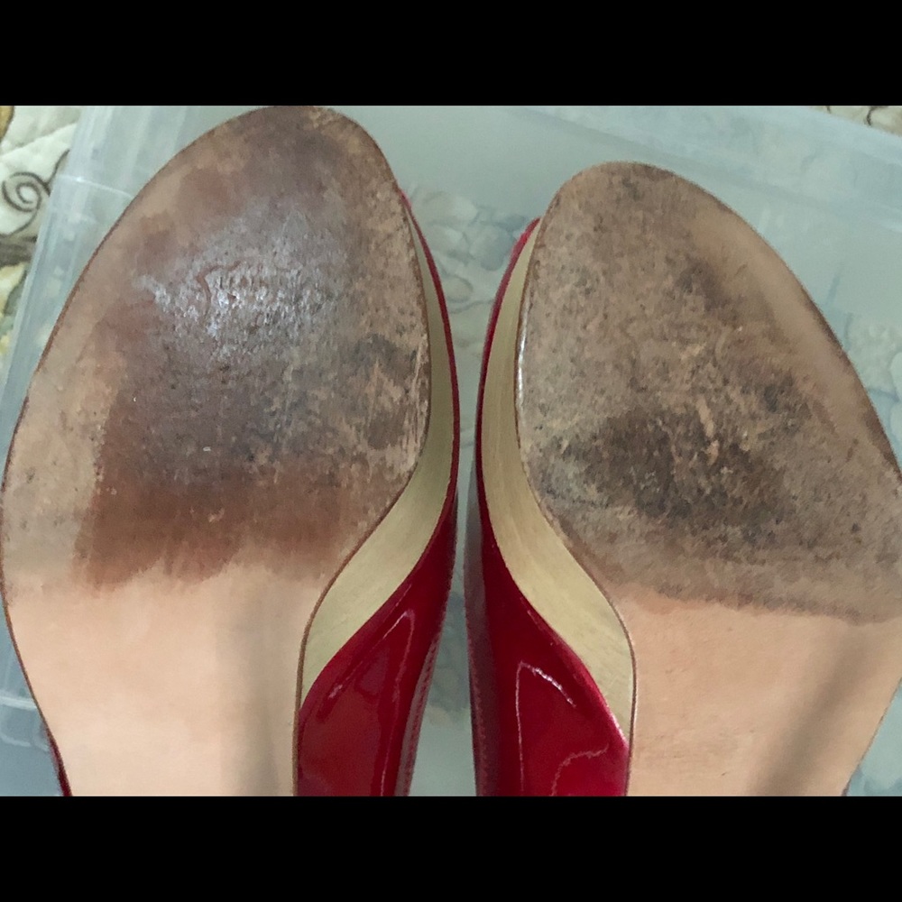 Stuart Weitzman Avignon Red Patent Leather Peepto… - image 7